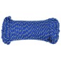 vidaXL Cuerda de barco polipropileno azul 3 mm 100 m vidaXL Cuerda de barco polipropileno azul 3 mm 100 m