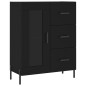 vidaXL Aparador alto madera contrachapada negro 69,5x34x180 cm vidaXL Aparador alto madera contrachapada negro 69,5x34x180 cm