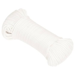 vidaXL Cuerda de barco polipropileno blanco intenso 3 mm 250 m