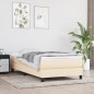 vidaXL Estructura de cama box spring tela color crema 90x200 cm vidaXL Estructura de cama box spring tela color crema 90x200 cm