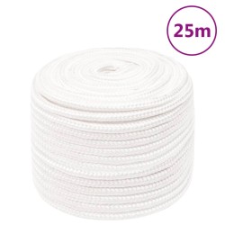 vidaXL Cuerda de barco polipropileno blanco intenso 14 mm 25 m