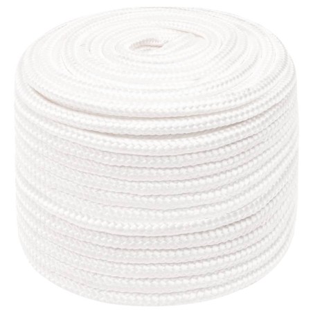 vidaXL Cuerda de barco polipropileno blanco intenso 14 mm 25 m