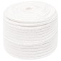 vidaXL Cuerda de barco polipropileno blanco intenso 14 mm 25 m