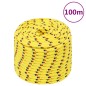vidaXL Cuerda de barco polipropileno amarillo 12 mm 100 m vidaXL Cuerda de barco polipropileno amarillo 12 mm 100 m