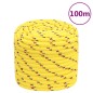 vidaXL Cuerda de barco polipropileno amarillo 18 mm 100 m vidaXL Cuerda de barco polipropileno amarillo 18 mm 100 m