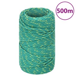 vidaXL Cuerda de barco polipropileno verde 2 mm 500 m
