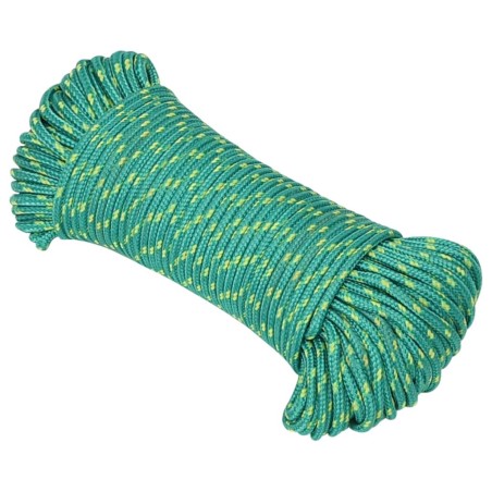 vidaXL Cuerda de barco polipropileno verde 4 mm 50 m