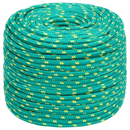 vidaXL Cuerda de barco polipropileno verde 10 mm 100 m