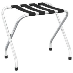 vidaXL Soporte para maletas negro y plateado 56x40x49 cm 