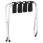 vidaXL Soporte para maletas negro y plateado 56x40x49 cm vidaXL Soporte para maletas negro y plateado 56x40x49 cm