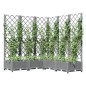 vidaXL Jardinera con enrejado PP gris claro 120x120x121,5 cm vidaXL Jardinera con enrejado PP gris claro 120x120x121,5 cm