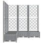 vidaXL Jardinera con enrejado PP gris claro 120x120x121,5 cm vidaXL Jardinera con enrejado PP gris claro 120x120x121,5 cm