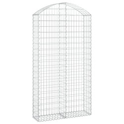 vidaXL Cesta gaviones forma arco hierro galvanizado 100x30x180/200 cm