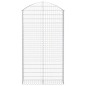 vidaXL Cesta gaviones forma arco hierro galvanizado 100x30x180/200 cm vidaXL Cesta gaviones forma arco hierro galvanizado 100x30x180/200 cm
