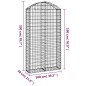 vidaXL Cesta gaviones forma arco hierro galvanizado 100x30x180/200 cm vidaXL Cesta gaviones forma arco hierro galvanizado 100x30x180/200 cm
