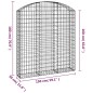 vidaXL Cesta gaviones forma arco hierro galvanizado 150x30x160/180 cm vidaXL Cesta gaviones forma arco hierro galvanizado 150x30x160/180 cm