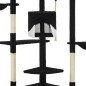 vidaXL Rascador para gatos con poste de sisal negro y blanco 203 cm