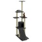 vidaXL Rascador para gatos con postes de sisal gris oscuro 155 cm vidaXL Rascador para gatos con postes de sisal gris oscuro 155 cm