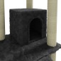 vidaXL Rascador para gatos con postes de sisal gris oscuro 155 cm vidaXL Rascador para gatos con postes de sisal gris oscuro 155 cm
