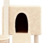 vidaXL Rascador para gatos con postes de sisal crema 96 cm vidaXL Rascador para gatos con postes de sisal crema 96 cm