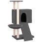 vidaXL Rascador para gatos con postes de sisal gris oscuro 96 cm vidaXL Rascador para gatos con postes de sisal gris oscuro 96 cm