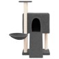 vidaXL Rascador para gatos con postes de sisal gris oscuro 96 cm vidaXL Rascador para gatos con postes de sisal gris oscuro 96 cm