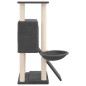 vidaXL Rascador para gatos con postes de sisal gris oscuro 96 cm vidaXL Rascador para gatos con postes de sisal gris oscuro 96 cm