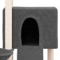 vidaXL Rascador para gatos con postes de sisal gris oscuro 96 cm vidaXL Rascador para gatos con postes de sisal gris oscuro 96 cm