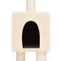 vidaXL Árbol rascador para gatos de suelo a techo crema 268,5-294,5 cm
