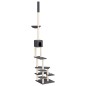 vidaXL Árbol rascador gatos suelo a techo gris oscuro 268,5-294,5 cm