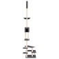 vidaXL Árbol rascador gatos suelo a techo gris oscuro 268,5-294,5 cm