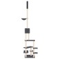 vidaXL Árbol rascador gatos suelo a techo gris oscuro 268,5-294,5 cm