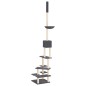 vidaXL Árbol rascador gatos suelo a techo gris oscuro 268,5-294,5 cm