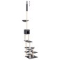vidaXL Árbol rascador gatos suelo a techo gris oscuro 268,5-294,5 cm