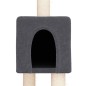 vidaXL Árbol rascador gatos suelo a techo gris oscuro 268,5-294,5 cm