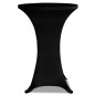2 Manteles negros ajustados para mesa de pie - 80 cm diámetro 2 Manteles negros ajustados para mesa de pie - 80 cm diámetro