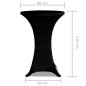 2 Manteles negros ajustados para mesa de pie - 80 cm diámetro 2 Manteles negros ajustados para mesa de pie - 80 cm diámetro