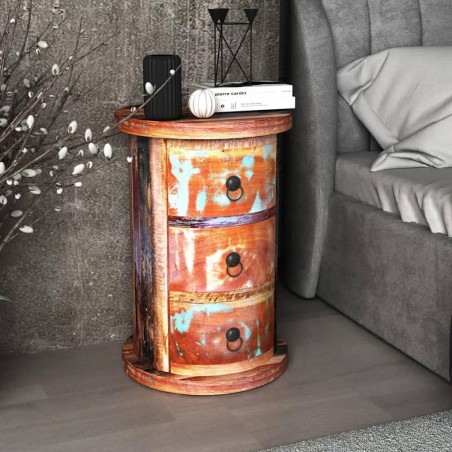 vidaXL Armario pequeño con 3 cajones madera maciza 