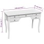 vidaXL Escritorio francés de madera con patas curvadas y 5 cajones vidaXL Escritorio francés de madera con patas curvadas y 5 cajones