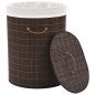 vidaXL Cesto de la ropa de bambú ovalado marrón oscuro vidaXL Cesto de la ropa de bambú ovalado marrón oscuro