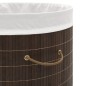 vidaXL Cesto de la ropa de bambú ovalado marrón oscuro vidaXL Cesto de la ropa de bambú ovalado marrón oscuro