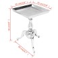 vidaXL Mesita auxiliar cuadrada aluminio plateada vidaXL Mesita auxiliar cuadrada aluminio plateada