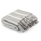 vidaXL Manta a rayas de algodón gris y blanco 125x150 cm vidaXL Manta a rayas de algodón gris y blanco 125x150 cm