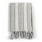 vidaXL Manta a rayas de algodón gris y blanco 125x150 cm vidaXL Manta a rayas de algodón gris y blanco 125x150 cm