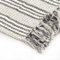 vidaXL Manta a rayas de algodón gris y blanco 125x150 cm vidaXL Manta a rayas de algodón gris y blanco 125x150 cm