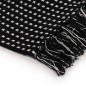 vidaXL Manta a cuadros de algodón negro 160x210 cm