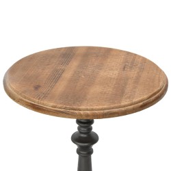 vidaXL Mesa auxiliar de madera de abeto maciza marrón 40x64 cm