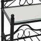 vidaXL Mesita de noche de acero y vidrio templado 45x30,5x60 cm negro vidaXL Mesita de noche de acero y vidrio templado 45x30,5x60 cm negro