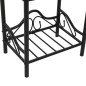 vidaXL Mesita de noche de acero y vidrio templado 45x30,5x60 cm negro vidaXL Mesita de noche de acero y vidrio templado 45x30,5x60 cm negro
