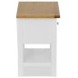 vidaXL Mesita de noche de madera de roble maciza 36x30x47 cm 